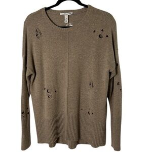 Autumn Cashmere wool,cashmere..distressed knit PTP 21” ,oversized medium .